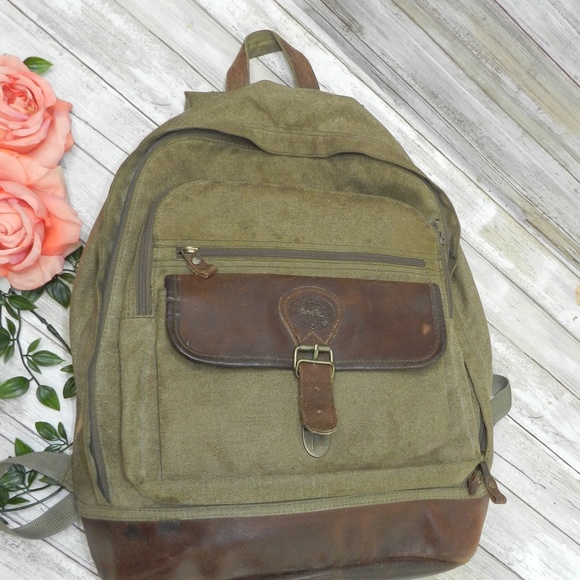 eddie bauer canvas backpack